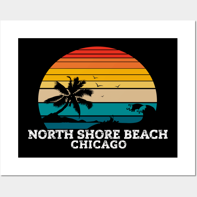 North Shore Beach Chicago Beaches Wall Art by Kerlem